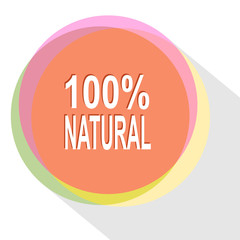 Sticker - 100% natural.