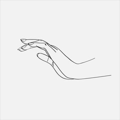 Wall Mural - Sketch of the hands. Vector illustration.