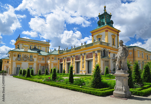Plakat Pałac w Wilanowie w historycznej Warszawie
