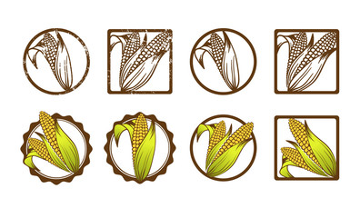 Sticker - Corn Icon Set