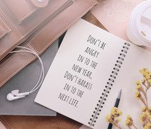 Inspirational Motivating Quote On Notebook With Vintage Filter