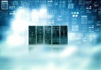 Wall Mural - cloud server concept