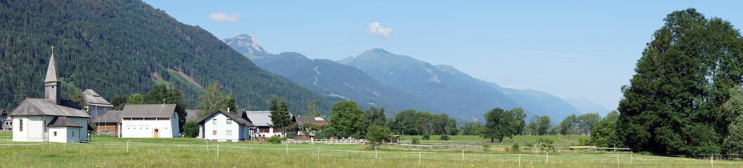 Poster - Church and villsage