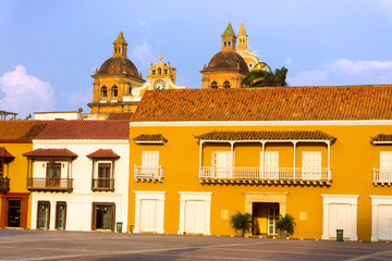 Fototapete - Plaza in Cartagena, Colombia