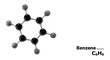 molecular structure Benzene C6H6