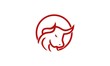 Circle Line Bull Icon