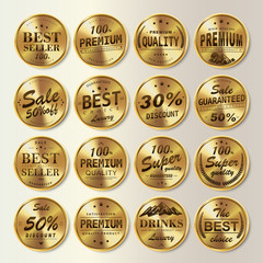 Wall Mural - gorgeous shining labels set