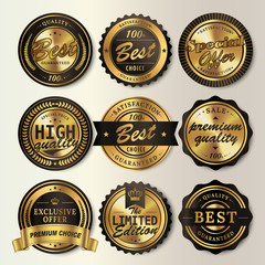 Wall Mural - gorgeous shining labels set