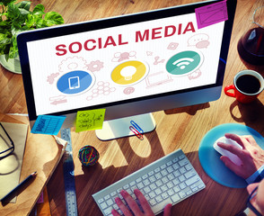 Wall Mural - social media mobile lightbulb wifi concept