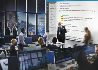Wall Mural - php programming html coding cyberspace concept