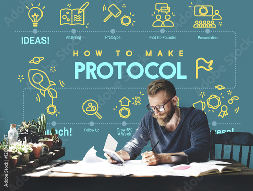 Fotografía Protocol Networking Data Proper Protection Safety Concept