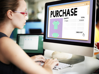 Wall Mural - purchase buying commerce obtain shopping concept