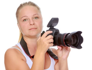 Beautiful girl photographer