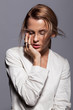 © Serg Zastavkin - Portrait of young beauty woman in casual white jacket