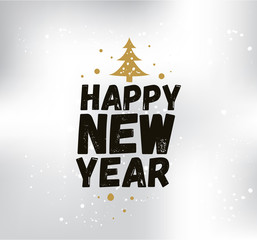 Wall Mural - Happy New Year typographic design