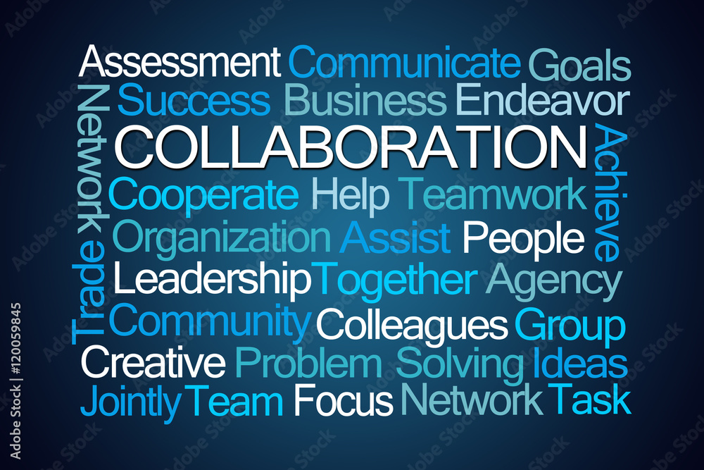 Computing Words Collaboration Collaboration Word Cloud Stock Illustration | Adobe Stock