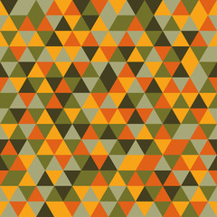 Poster - Seamless vector color triangles pattern.