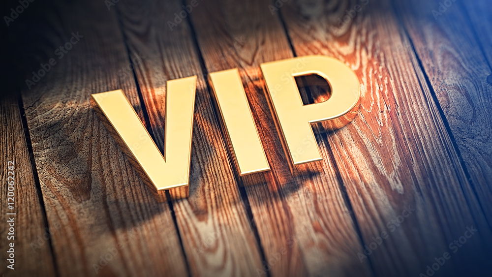 Acronym VIP on wood planks Stock Photo | Adobe Stock