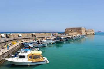 Wall Mural - marina with boats in the town