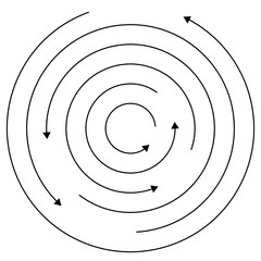 Aufkleber - Circular arrows - Random concentric circles with arrows for twis