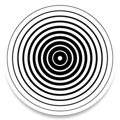 Poster - Concentric circles, rings abstract geometric element. Ripple, im
