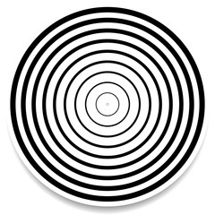 Poster - Concentric circles, rings abstract geometric element. Ripple, im