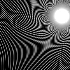Leinwandbilder - Thin dynamic curved lines monochrome geometric pattern