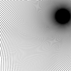 Leinwandbilder - Thin dynamic curved lines monochrome geometric pattern