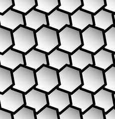 Fototapete - Repeatable seamless pattern with tilted, overlapping hexagons. G