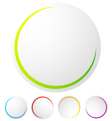 Leinwandbilder - Circular preloader / progress indicator at 5 stages with differe