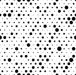 Poster - Seamlessly repeatable pattern with random, irregular dots, circl