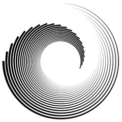 Aufkleber - Spiral, vortex shape, element. Inward spiral isolated on white