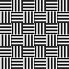 Fototapete - Lines repeatable geometric pattern (mosaic of lined squares)