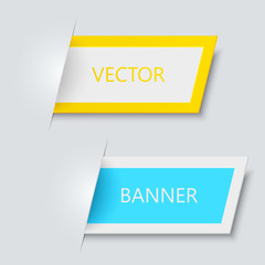 Wall Mural - vector modern banners on gray background.