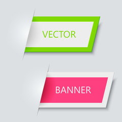 Wall Mural - vector modern banners on gray background.