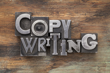 Wall Mural - copywriting in metal type blocks