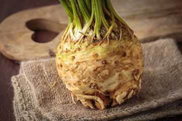 Fresh raw celeriac