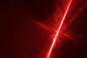 Wall Mural - set 7 red glow energy wave.
