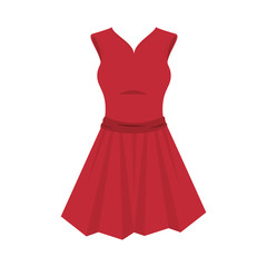 Wall Mural - red dress. sewing garment. fashion clothing. Vector illustration 