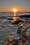 Fototapeta Łazienka - Sunset on the croatian Beach, Murter, Croatia (near to Sibenik)