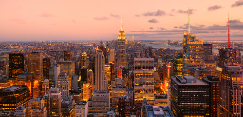 Wall Mural - Sunset in New York City