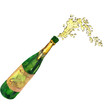 © cat_arch_angel - bottle with splashing champagne
