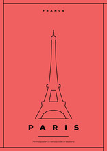 Minimal Paris City Poster Design