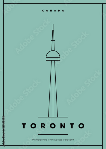 Minimal Toronto City Poster Design © Kürşat Ünsal