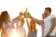 © Africa Studio - Group of friends hanging out with beer at the beach