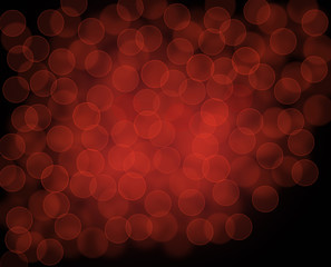 Wall Mural - black red dark glowing holiday christmas background with bokeh design template with copy space for t