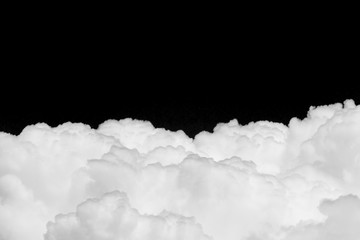 Wall Mural - white cloud on black background