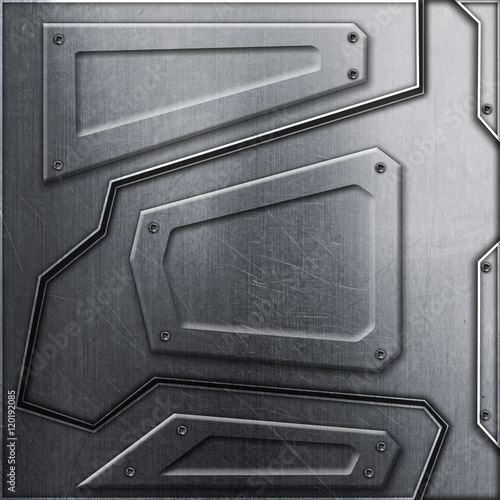 Scifi Wall Metal Background And Texture 3d Illustration Buy This