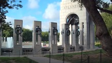 Motion Video Of The WWII Memorial Washington DC USA