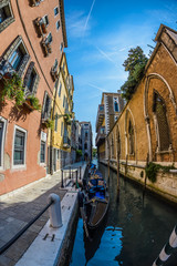 Wall Mural - Fish eye view at architecture of Venice,Italy.